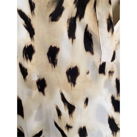 Chicos women’s cheetah animal, print, high, low blouse, size large ￼ - Picture 3 of 6